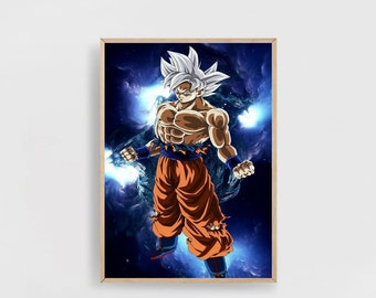 Quadro Goku Instinto Superior Dragon Ball Ultra Instinct Art