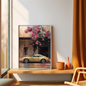 Porsche 911 Poster | Vintage Car Art Print | Art Print | Printable Wall Art | Porsche Wall Art | Home Decor | Vintage Porsche 911 Carrera