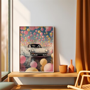 Poster Porsche 911 / Stampa artistica di auto d&#39;epoca / Stampa artistica / Arte murale stampabile / Arte murale Porsche / Decorazioni per la casa / Porsche Carrera / 911 Carrera