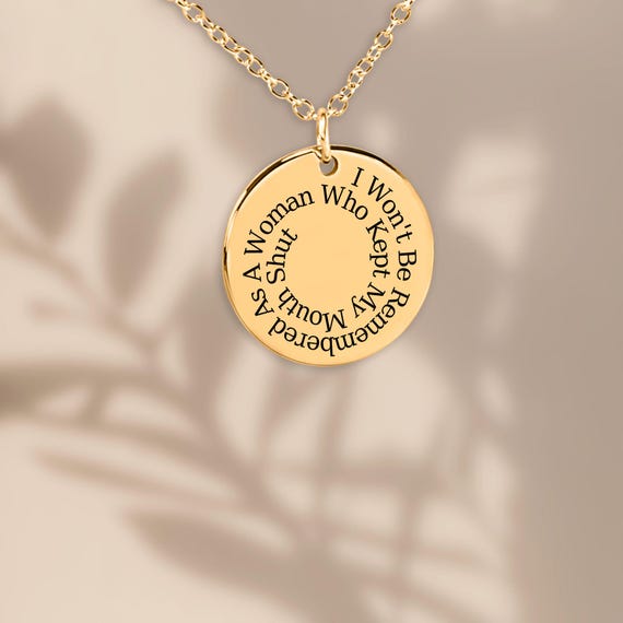 Empowering Quote Necklace, Feminist Gift, Strong Women Jewelry