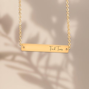 Activist Bar Necklace: Feminist Jewelry, Anti Trump, Support Women's Rights