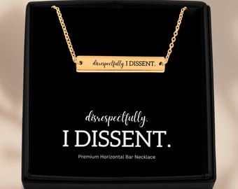 I Dissent Necklace: 18k Gold Plated Feminist Empowerment Gift