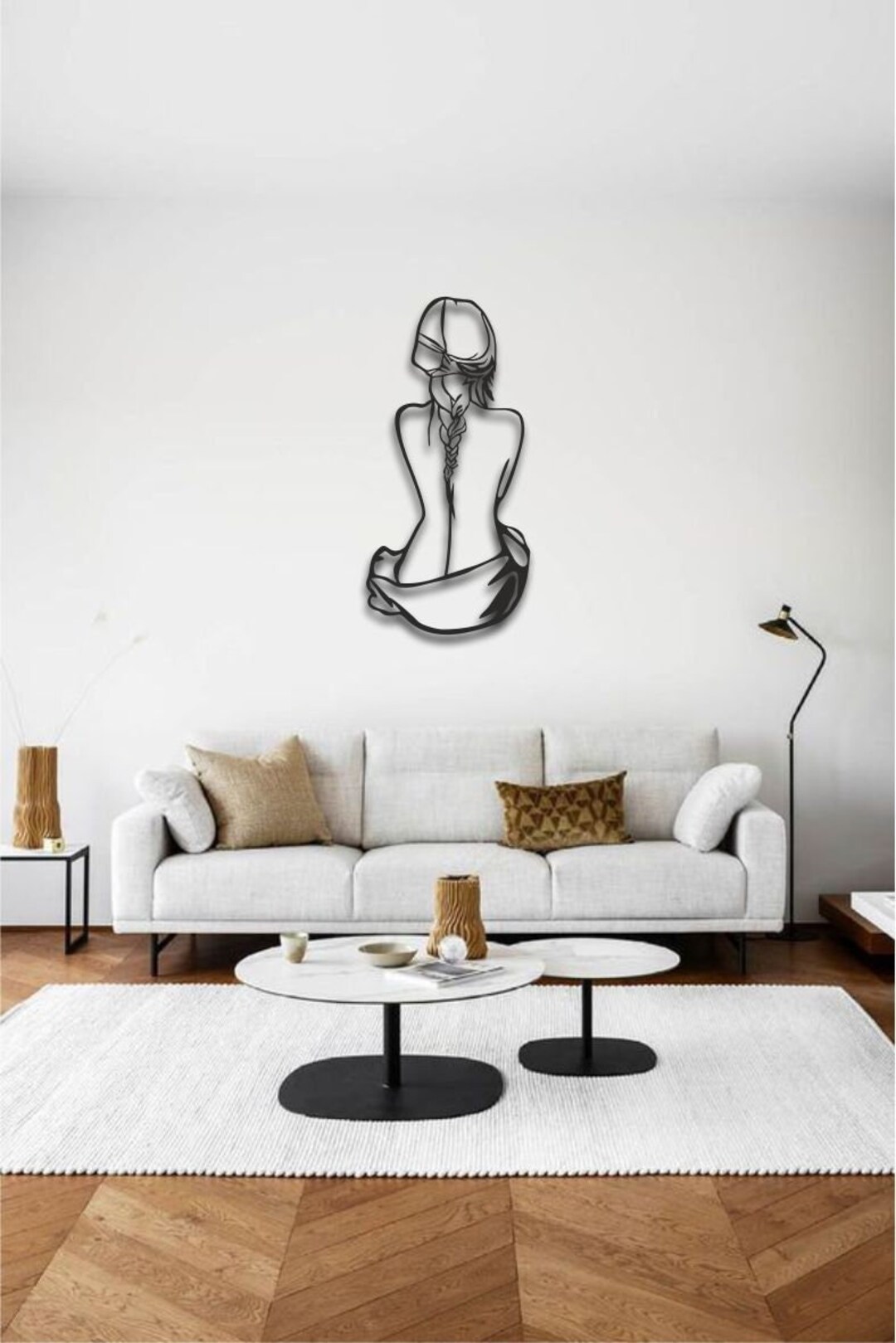 Female Body Metal Wall Art, Woman Metal Wall Art, Bathroom Wall Decor