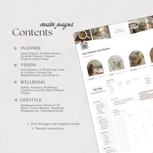 2026 Ultimate Notion Life Planner All In One Notion Template Aesthetic Dashboard That Girl Glow Up Planner ADHD image 2