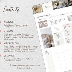 notion 2025 glow up planner life planner notion template notion dashboard 2025 digital planner ultimate notion all in one notion
