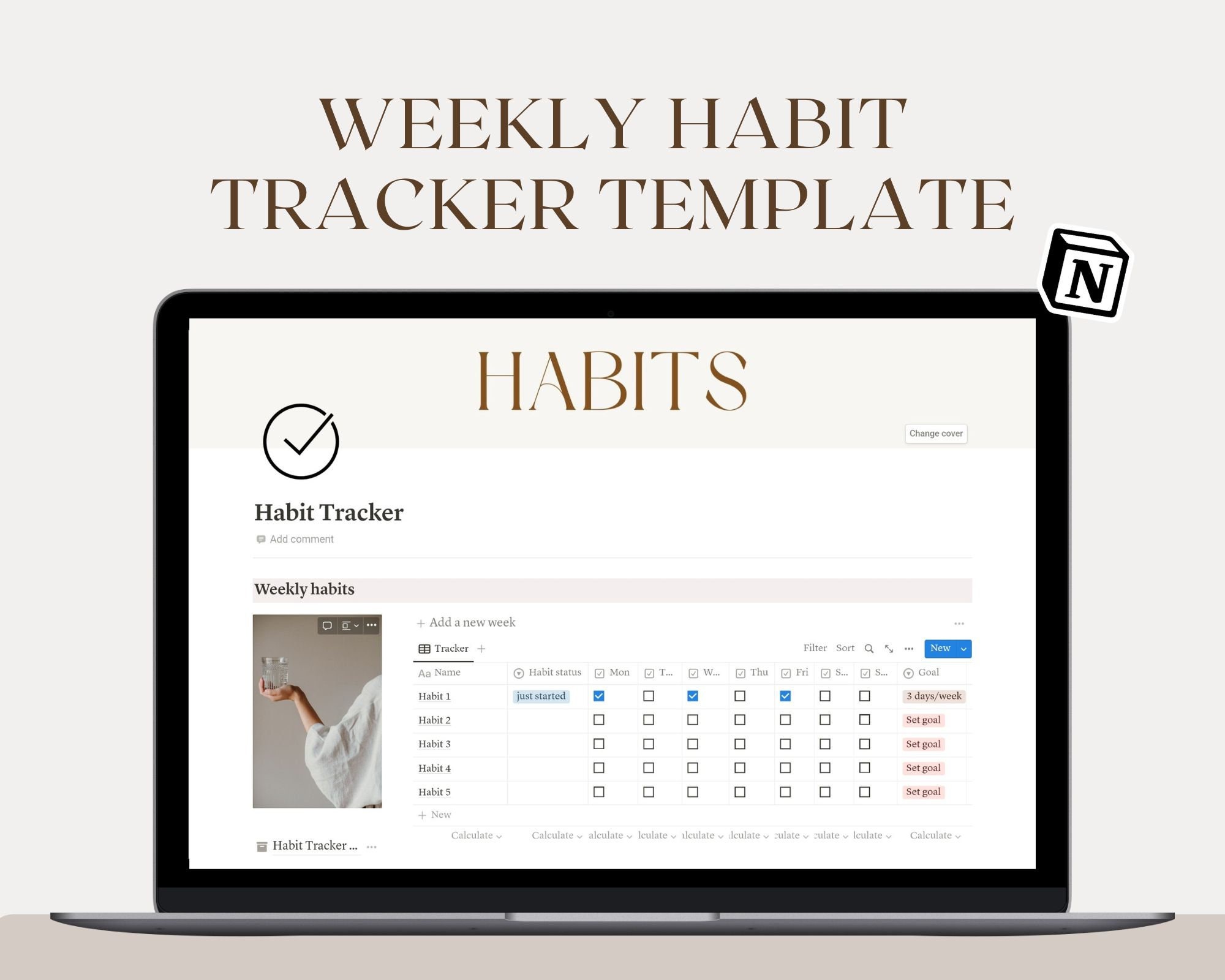 Notion Template Notion Habit Tracker Atomic Habits Weekly Etsy UK