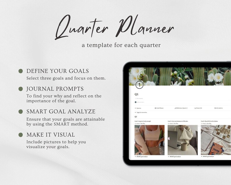 12 Week Year Notion Planner Notion Template 3 Month Goals Planner 2025 ...
