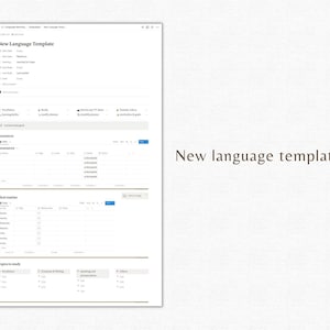 Language Learning Planner, Notion Template, Language Notion Planner ...