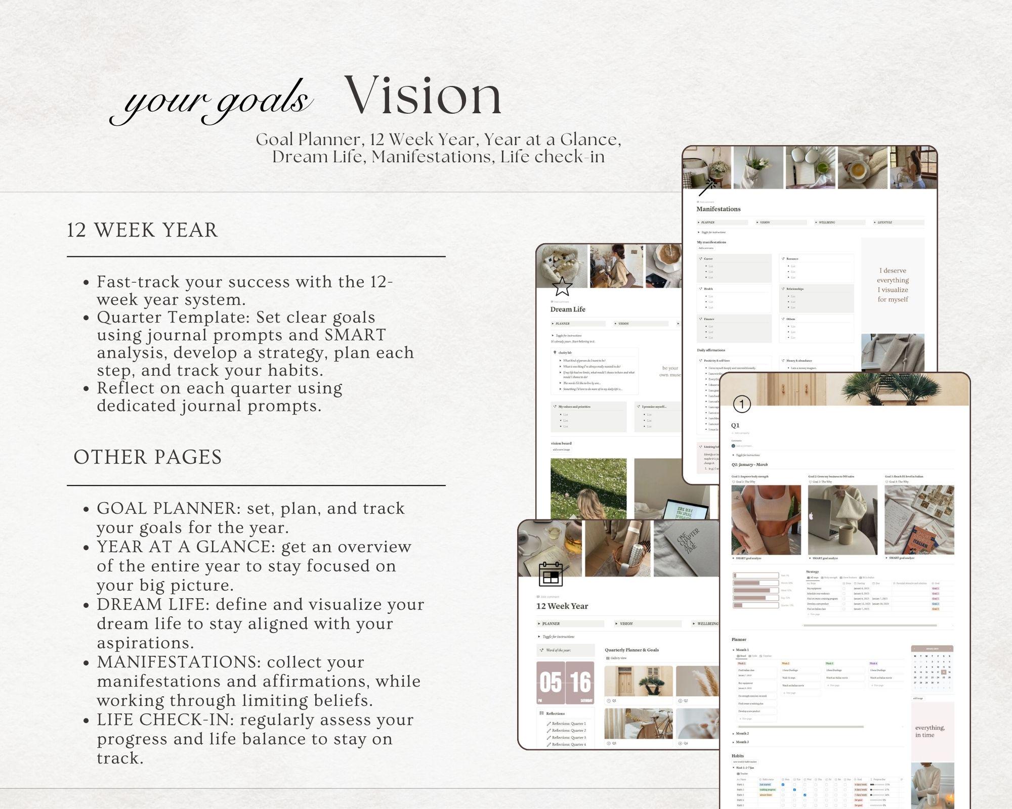 2026 Ultimate Life Planner Notion Template Aesthetic Notion Dashboard ...