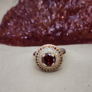 Handmade Garnet Ring: Ottoman Style 925k Sterling Silver