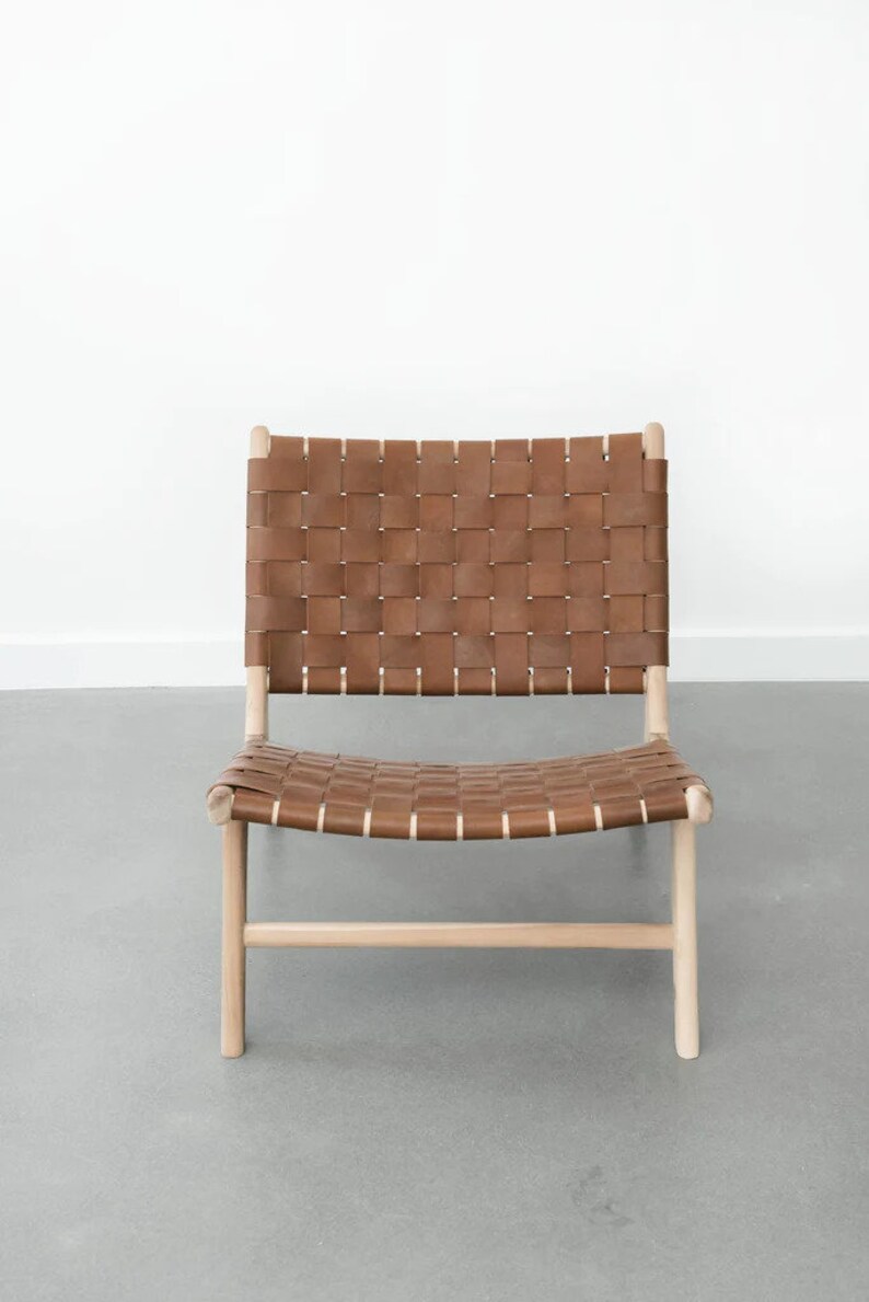 Lounge Chair, woven leather lounge chair image 7