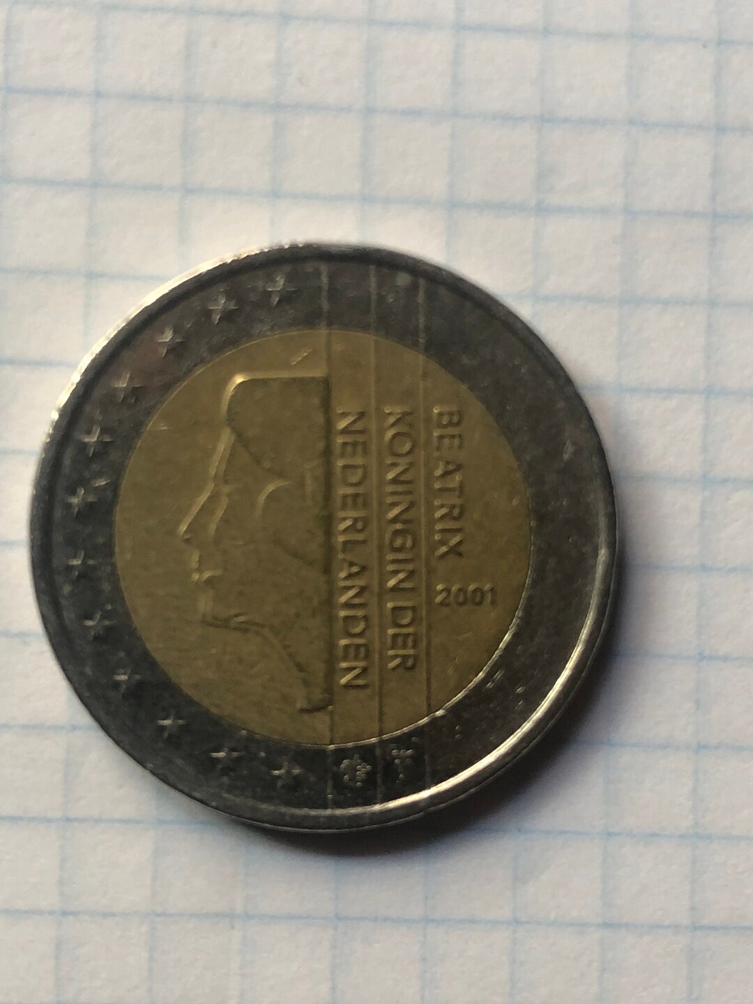 Nederlandse 2 euromunt Beatrix Koningin der Nederlanden 2001 Etsy België