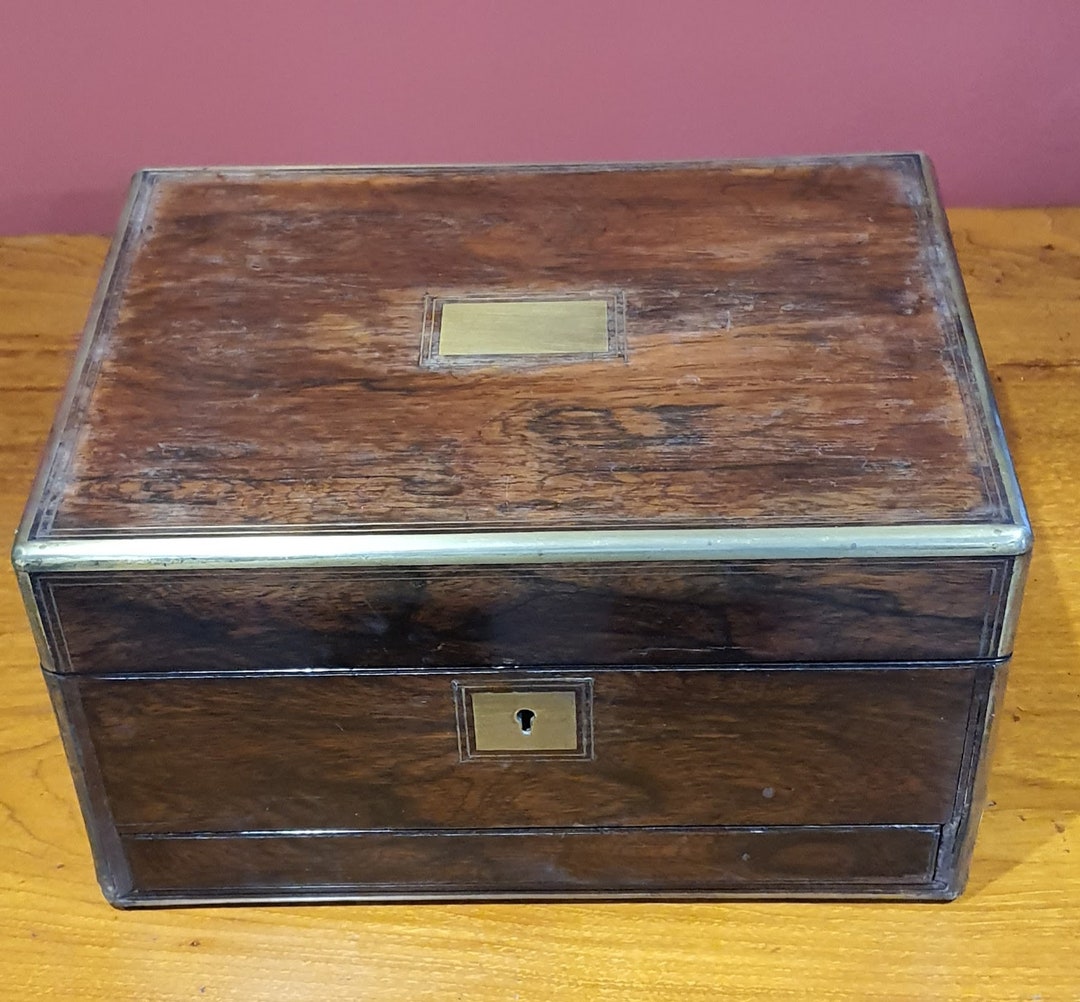Victorian Rosewood Ladies Vanity Box Etsy
