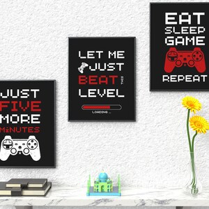 Printable Gamer Wall Art, Wall Decor, Set of 3 Posters, Gaming Art ...