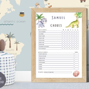 Chore Chart for Kids, Kids Chores, Kids Chore Chart, Responsibility Chart, Chore Chart Printable, Editable PDF, Instant Download