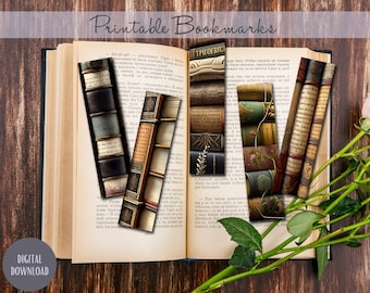 Segnalibri di libri d'epoca, abbellimenti per diari spazzatura (download digitale)