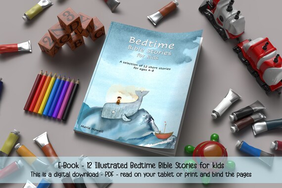 Illustrated Kids Bedtime Bible Stories E-book (Digital Download)