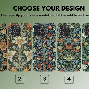 Embrace Timeless Artistry with the William Morris Inspired Floral Phone Case Collection, William Morris iPhone cover