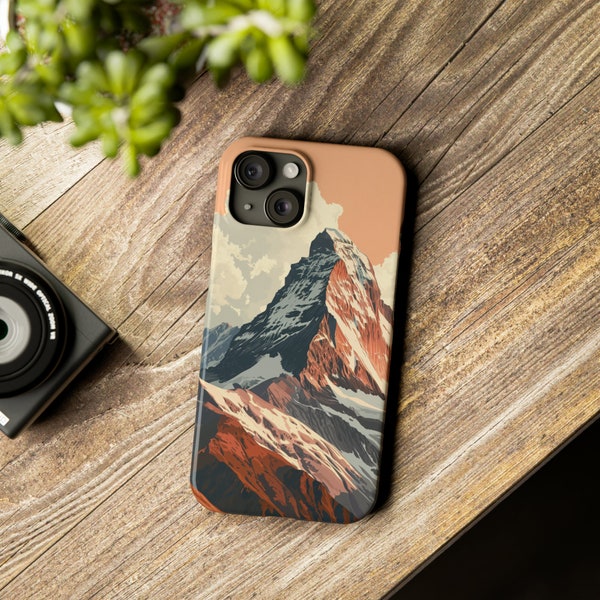 Dawnlit Peaks Phone Case for iPhone - A Canvas of Alpenglow Wonder, Mountain Phone Case, Mountain iPhone Cover