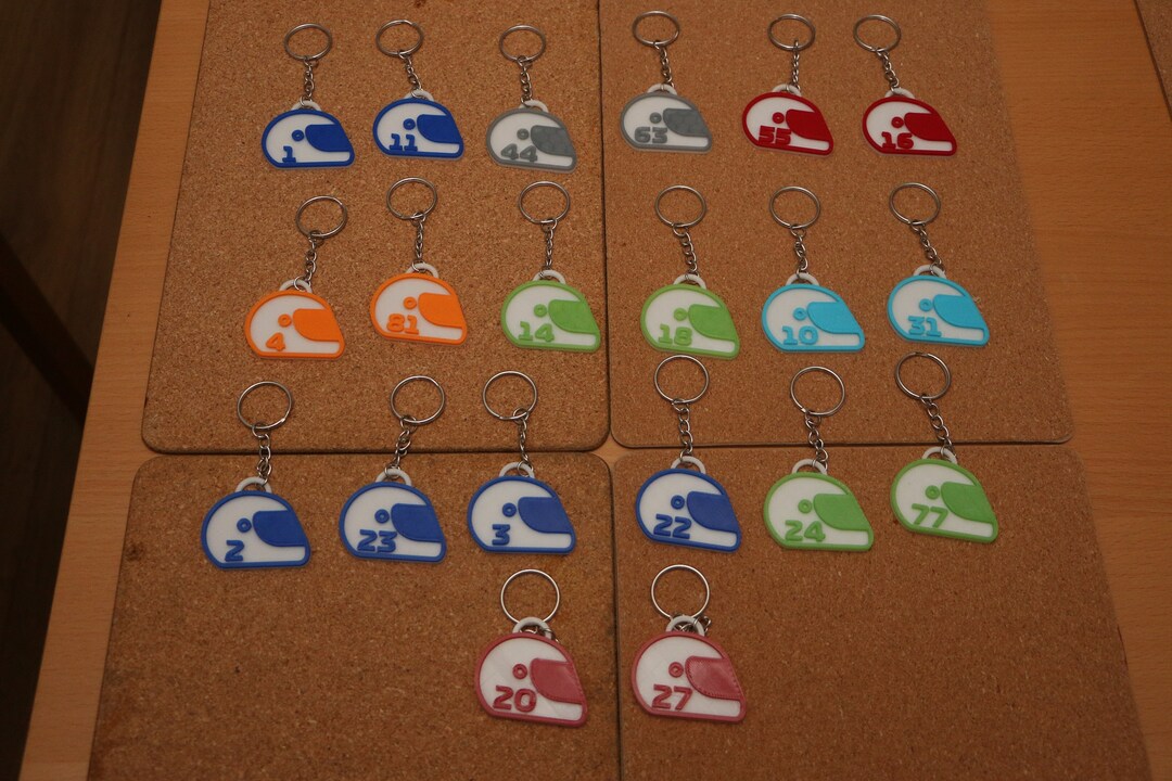 Formula 1 2024 Driver Number Helmet Keychains - Etsy