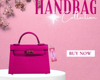 Red pink Leather Handbags for Women, Made in Italy Handbag, Handmade Leather,Elegant Bag 25 cm