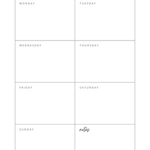 Weekly Heading Printable Weekly to Do List, Instant Download, Weekly Schedule ...