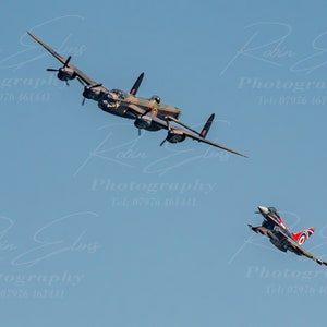 Lancaster Bomber with Typhoon