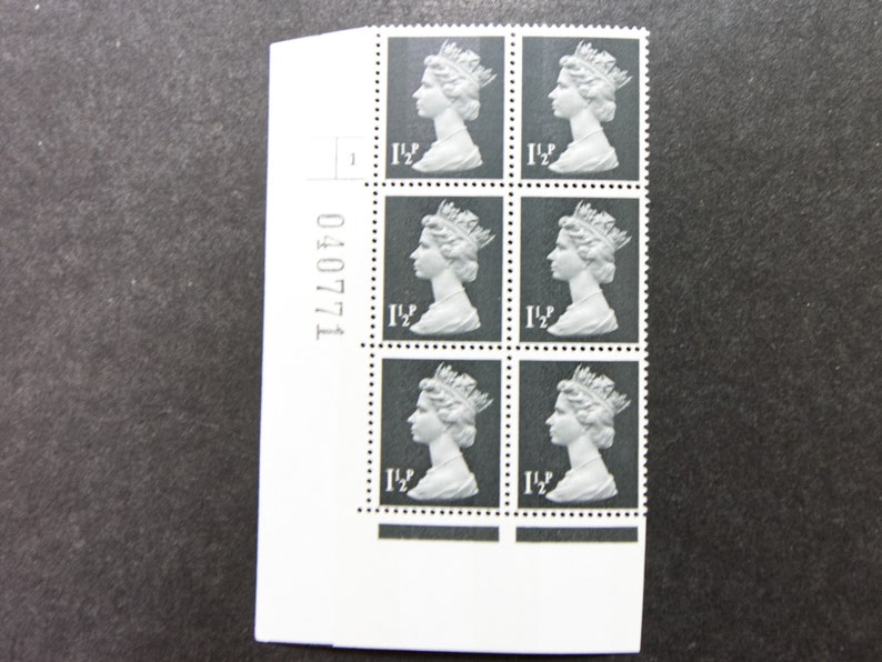 British Postage Stamps QEII Machin Definitives 6stamp Cylinder Blocks