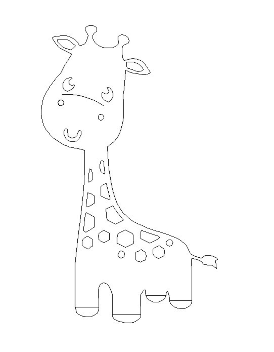 Giraffe Cutout SVG File - Etsy