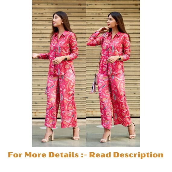 Cotton Casual Wear Printed Cord Set for Women Printed Trending Cord Set  Summer Cord Set Stylish Cord Set Trending Shirt and Bottom -  Canada