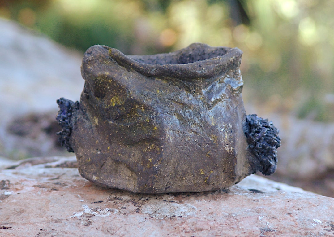 Wabi Sabi Pot in Anthracite Stoneware for a Caudex Plant - Etsy