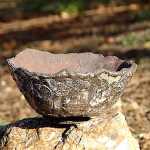 Maceta estilo wabi sabi en gres esmaltado para plants caudex y suculentas