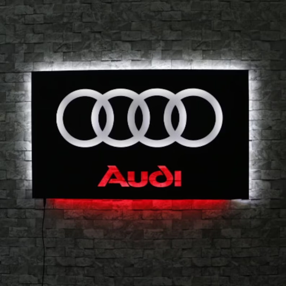 Audi Logo Led Sign Audi Neon Sign German Car Logos Neon Sign - Etsy
