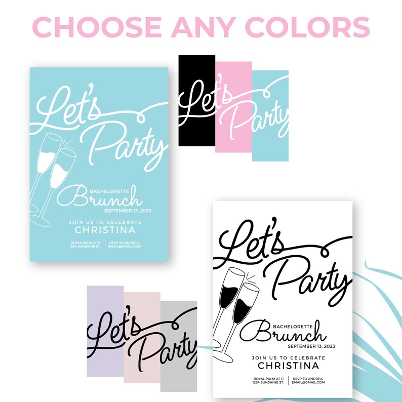 Brunch Bachelorette Party Invitación / Let's Party imagen 3