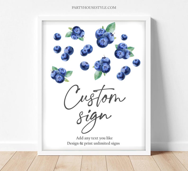 Editable Custom Sign Berry First Birthday Sign Berry Sweet Party Decor ...