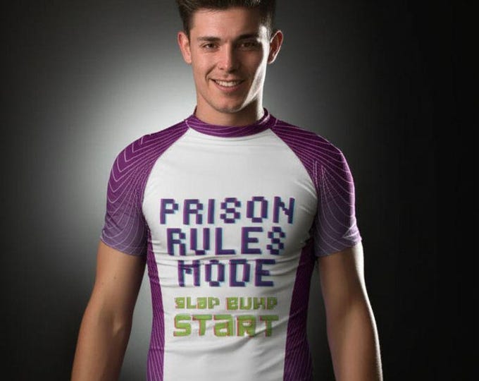 Prison Rules Short Sleeve Rash Guard for Men