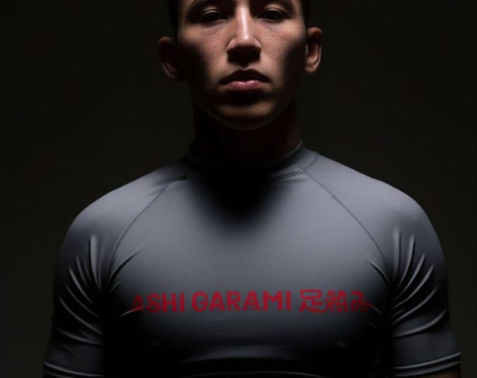 Ashigarami Grey Short Sleeve Rash Guard for Men