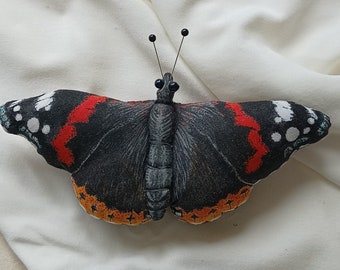 Pin cushion. Handmade and hand painted, wrist or work space butterfly pin cushion. Sewing gift for you or the needle worker in your life.