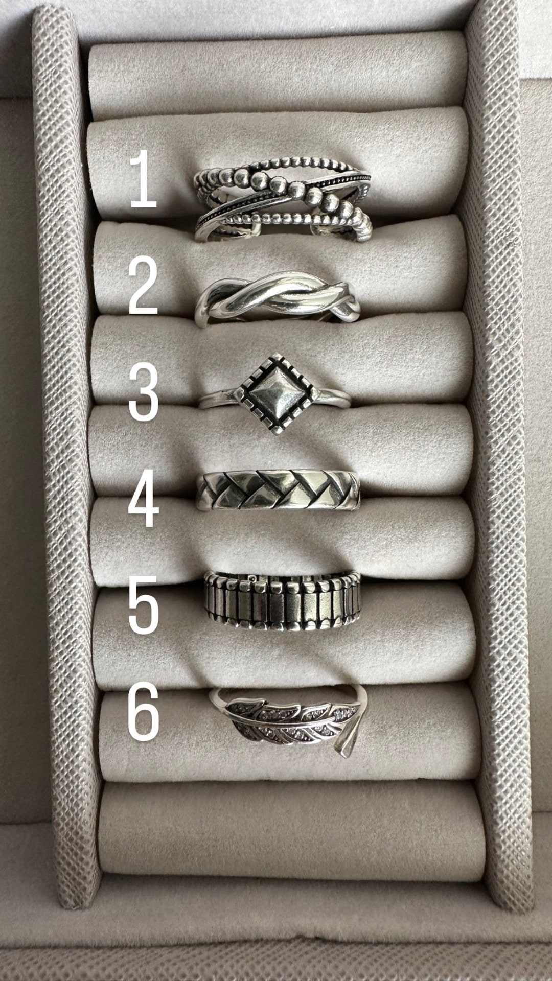 Sliver Rings Multiple Real 925 Sterling Sliver Adjustable Rings . Multi Layer Thumb Ring ...