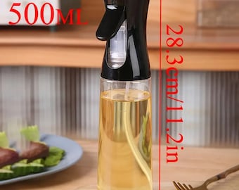 1pcs 300ml Black Oil Spray Bottle for Cooking Kitchen Tools Household Kitchen Olive Oil Essentials