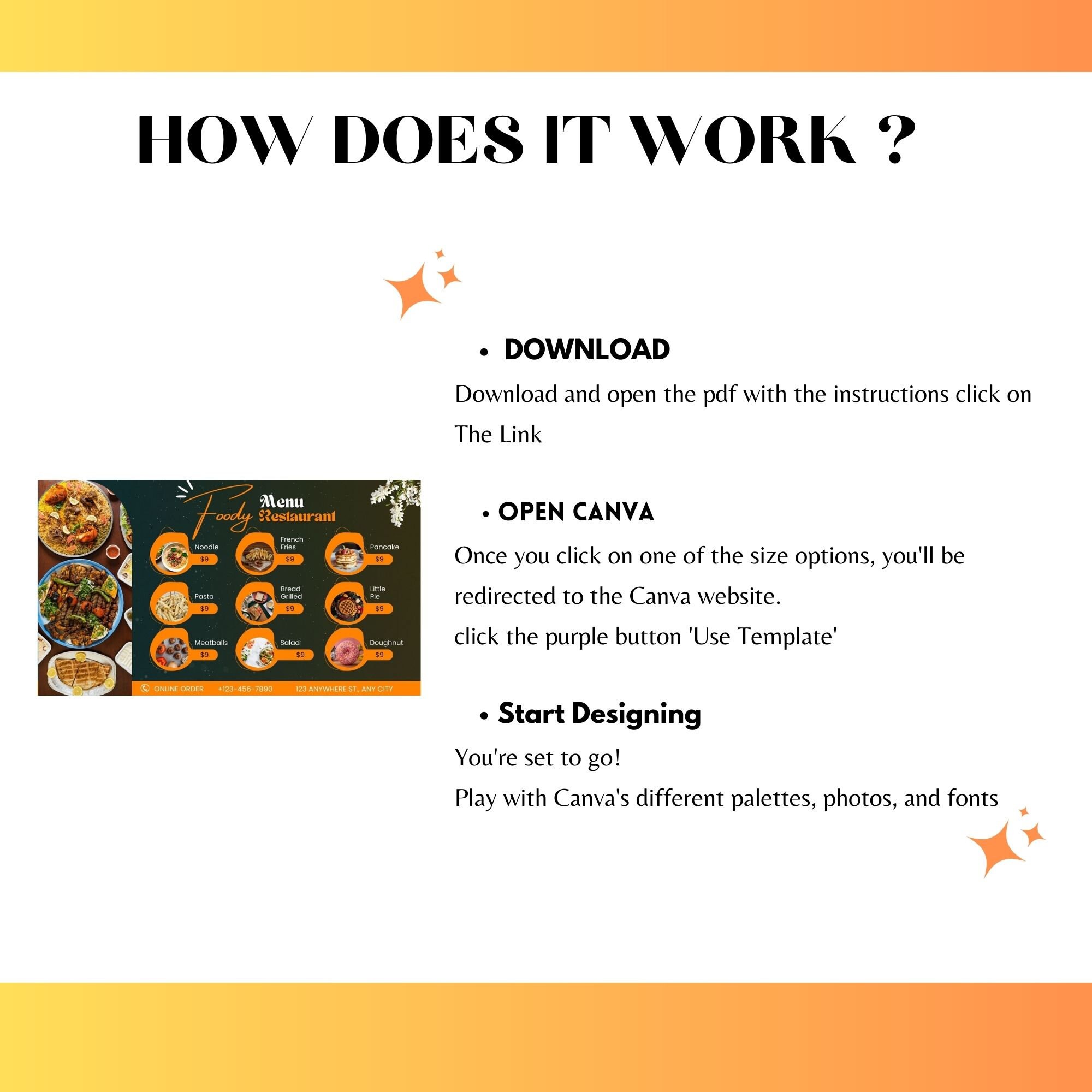 Restaurant Menu Board, Menu Board for Restaurant, Menu Board Template ...
