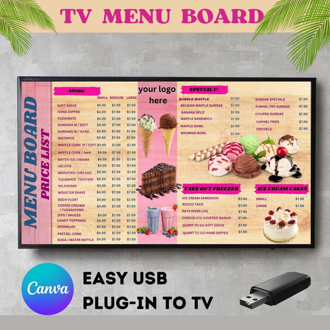 Modern Tv Menu Board, Take Out Freezer, TV Menu Board, Digital Tv Menu ...