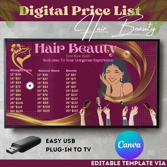 Hair straightening price list outlet