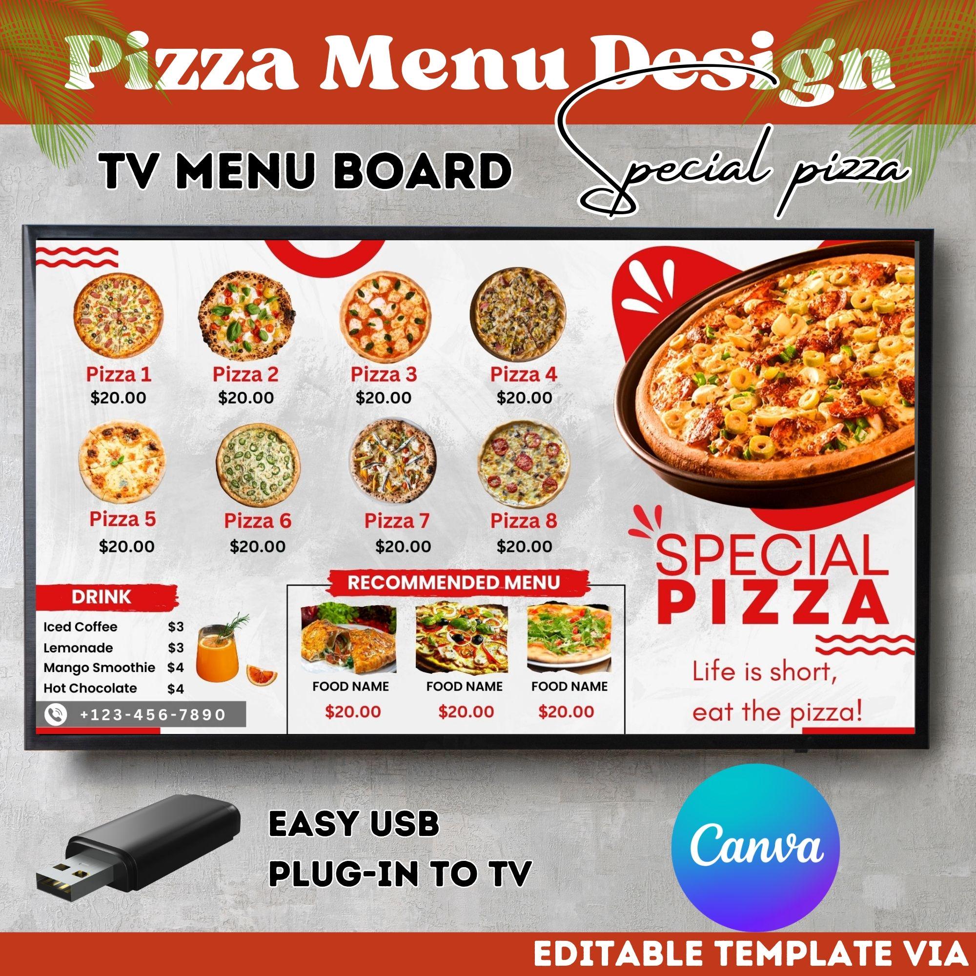 Pizza Menu Design UK