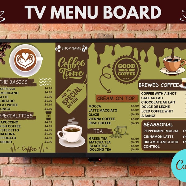 Menu Template Cafe, Menu Board Coffee Shop, Coffee Menu Template, cafe menu board, cafe menu design, Modern Cafe Menu,Business Price List