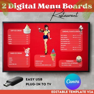 Plantilla de tablero de menú rojo, tablero de menú de restaurante, tablero de menú para restaurante, tablero de menú de restaurante minimalista, tablero de lista de precios minimalista