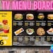 Modern Tv Menu Board for Restaurant Pizza Menu TV Menu Board - Etsy