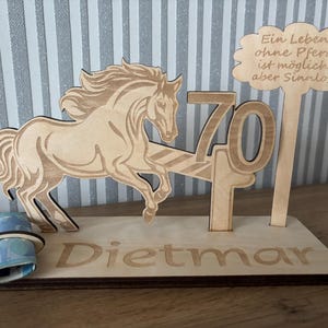 Money gift horse / personalized from wood / horse lover / birthday gift