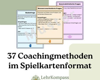 37 Coaching Methods Cards PDF | Systemic, solution-oriented coaching card set for coaching & consulting