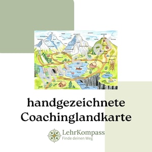 Hand-drawn coaching map PDF/PNG | Visualization tool for coaching, consulting, therapy & personal development